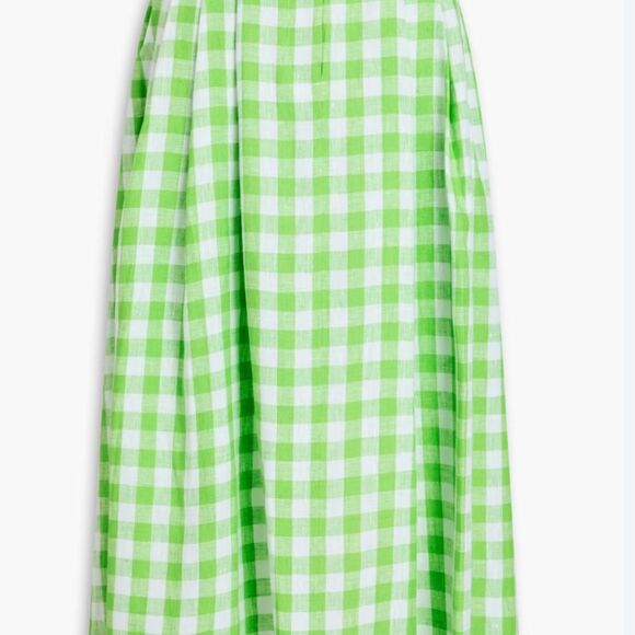 Mara Hoffman Tulay pleated checked skirt NWOT SIZE 00 - Picture 1 of 4